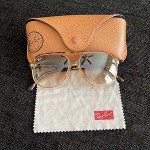 *LIKE NEW* Ray-Ban Bill Style RB2198 In Polished Havana on Transparent Brown